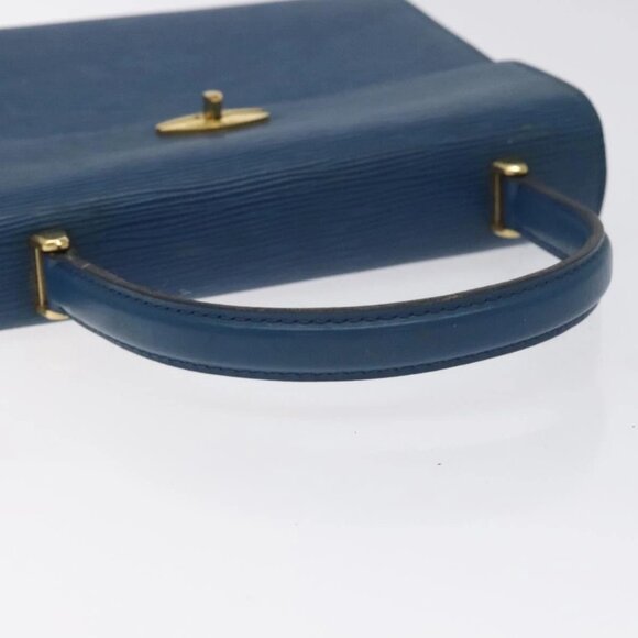 LOUIS VUITTON Epi Malesherbes Hand Bag Blue - Picture 4 of 16